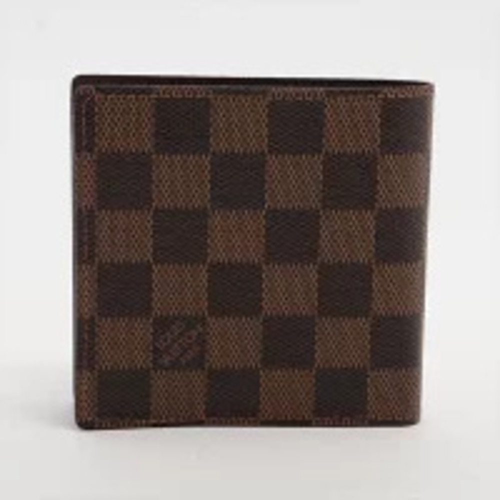 Louis Vuitton Damier Wallet Bi Marco Brown fold Portefeuille Brown